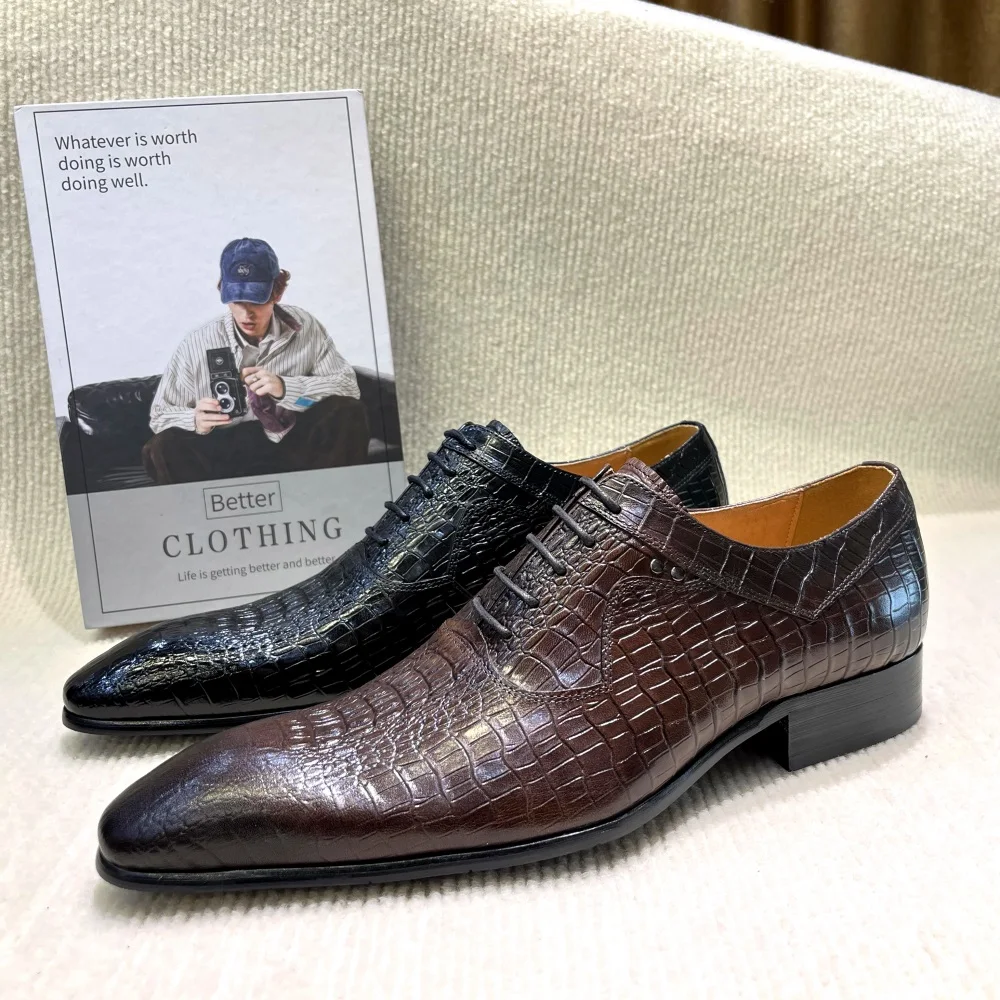 Men'S Formal Wear In Wedding - Scarpe oxford a punta da uomo