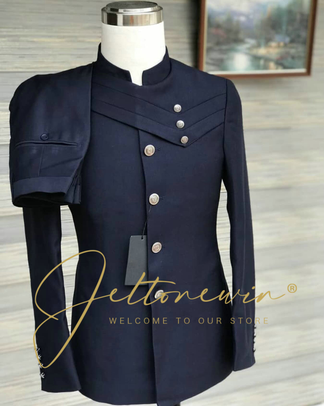 Men'S Formal Wear In Wedding - Completo da uomo blu navy con