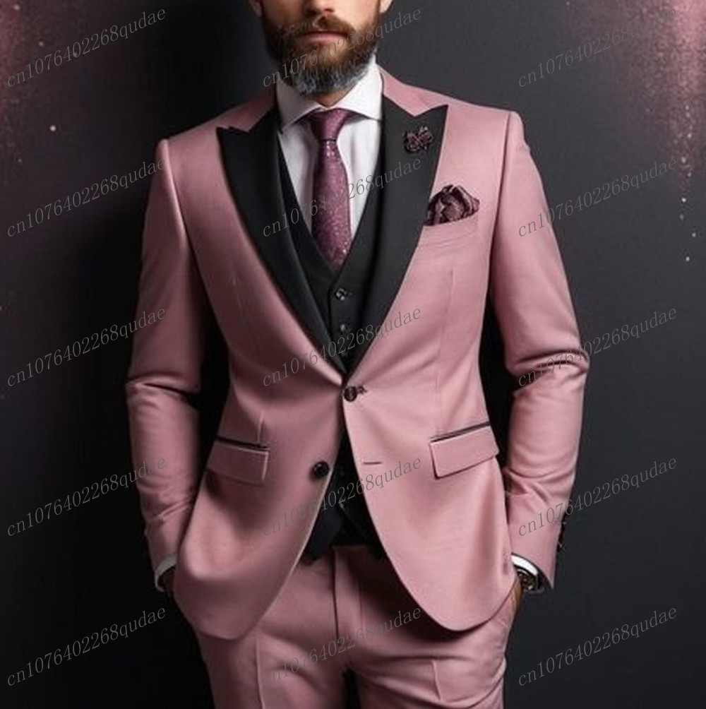 Men Formal Wear Pink - Abito da uomo formale rosa scuro
