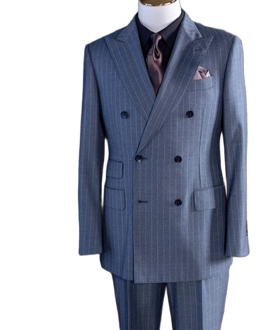 Men Formal Wear Pants - Abito da uomo classico grigio a