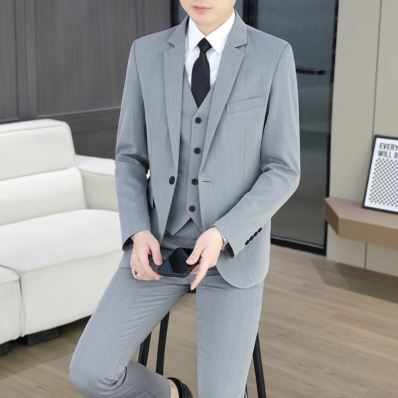 Men'S Formal Wear In Wedding - Completo (Giacca+Gilet+Pantaloni) Elegante Abbigliamento Formale da