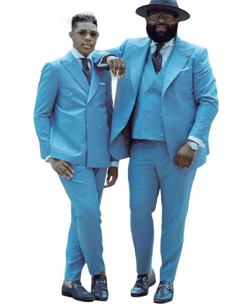 Men Formal Wear Sale - Vendita calda Cielo Blu Picco Risvolto