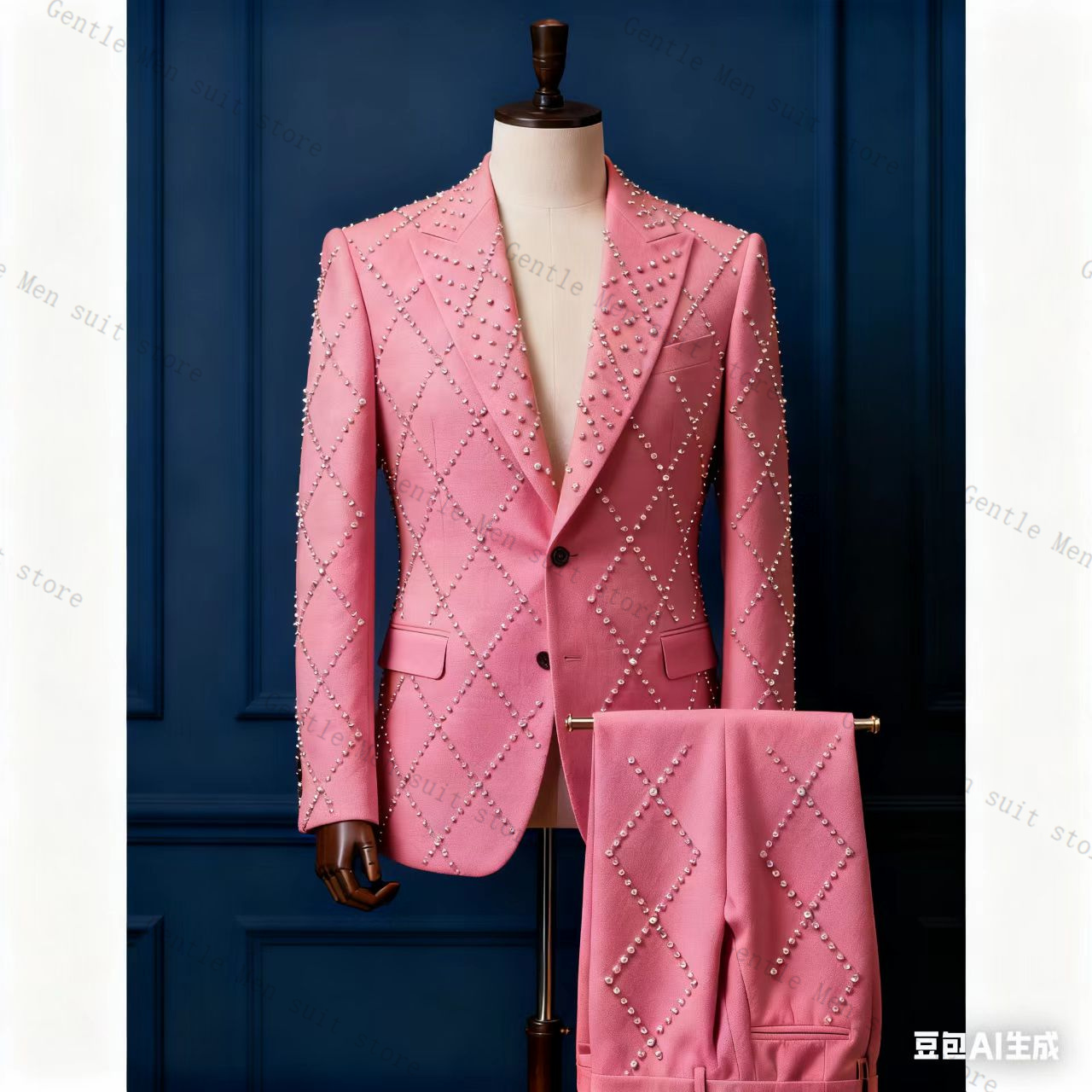 Men Formal Wear Pink - Completo da uomo rosa Set 2