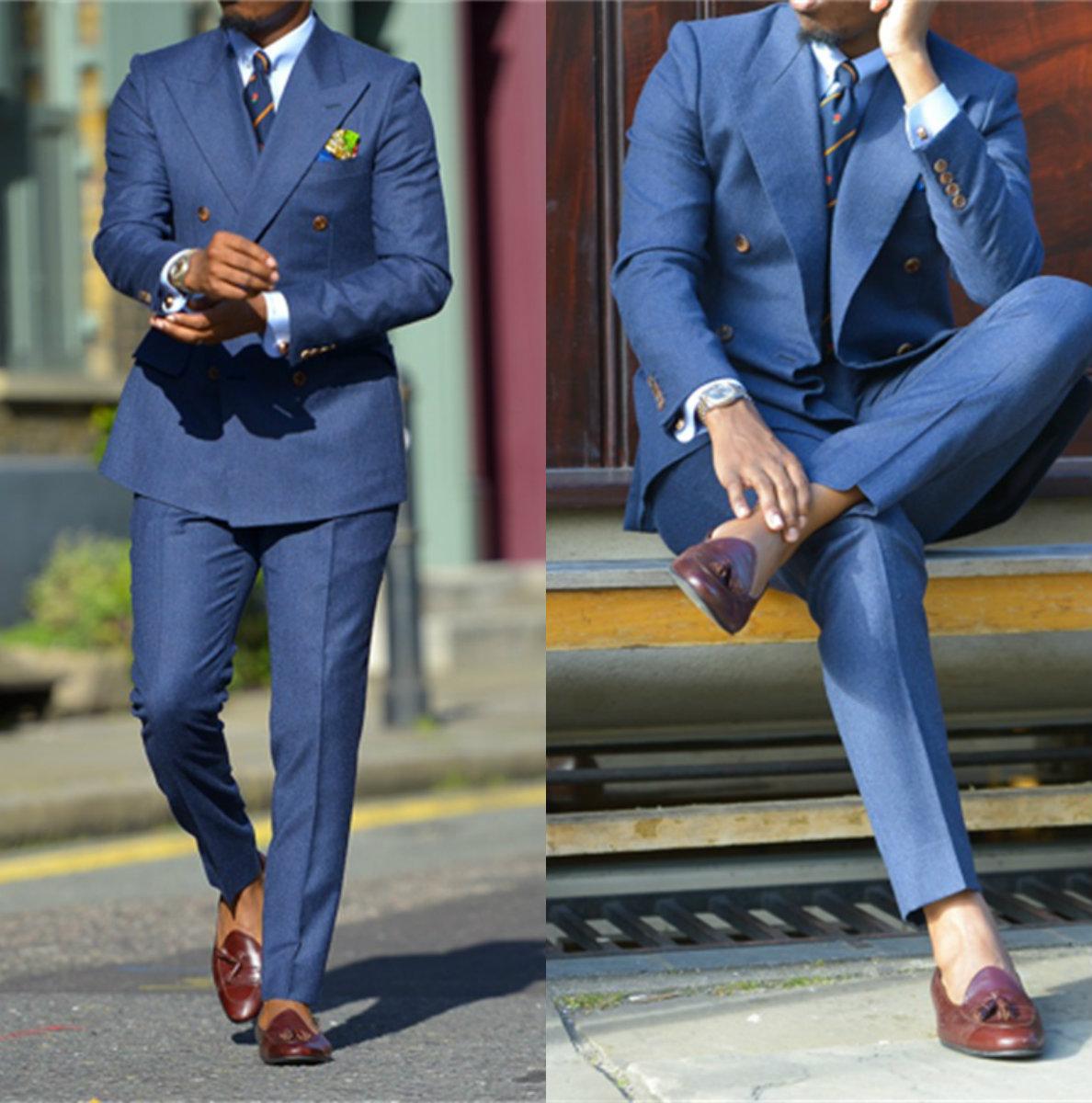 Abiti da uomo formali blu scur - Men Formal Wear Pants recensione e prezzo