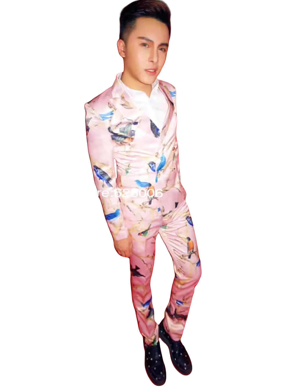 Moda uomo Fiore Rosa Uccelli S - Men Formal Wear Pink recensione e prezzo