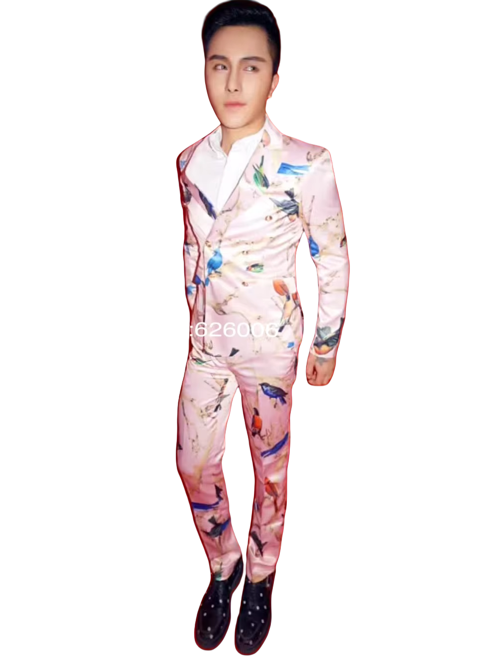 Moda uomo Fiore Rosa Uccelli S - Men Formal Wear Pink recensione e prezzo