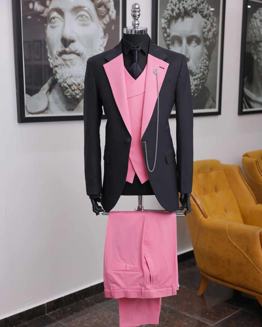 Abito da uomo di lusso nero e  - Men Formal Wear Pink recensione e prezzo