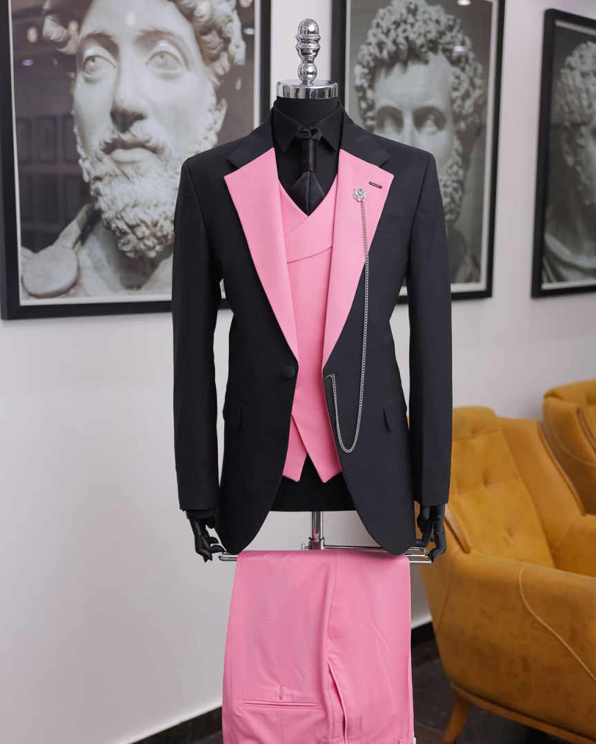 Abito da uomo di lusso nero e  - Men Formal Wear Pink recensione e prezzo