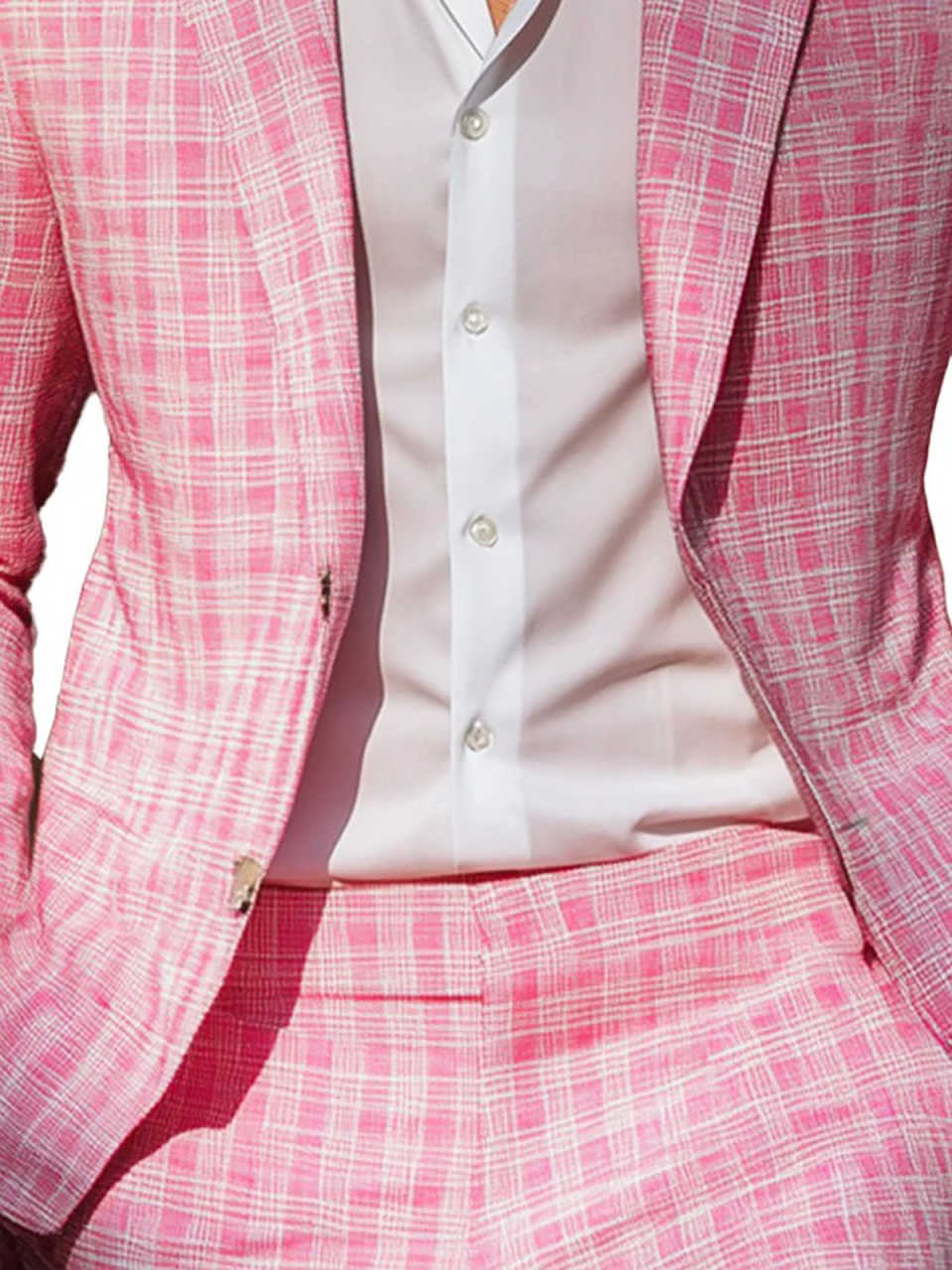 Smoking da uomo scozzese rosa  - Men Formal Wear Pink recensione e prezzo