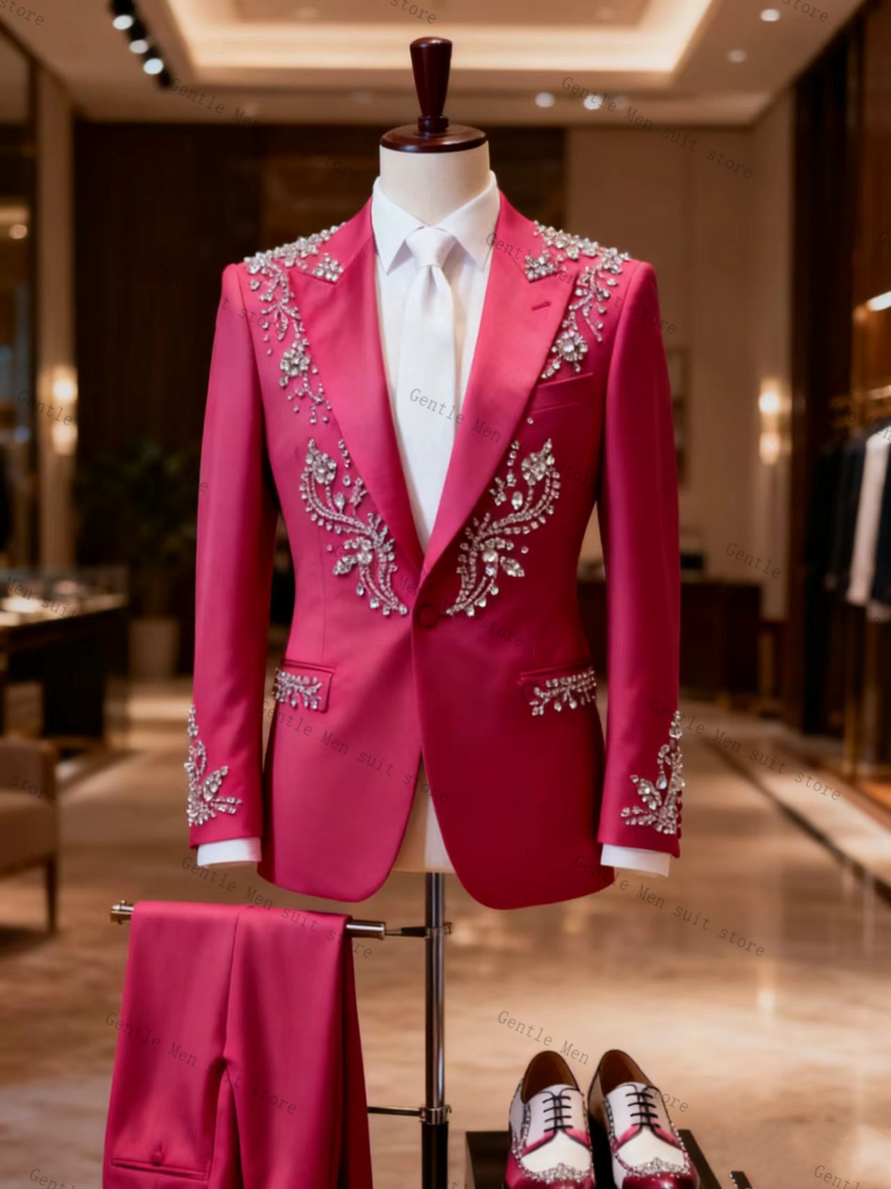Completo da Uomo Rosa 2 Pezzi  - Men Formal Wear Pink recensione e prezzo