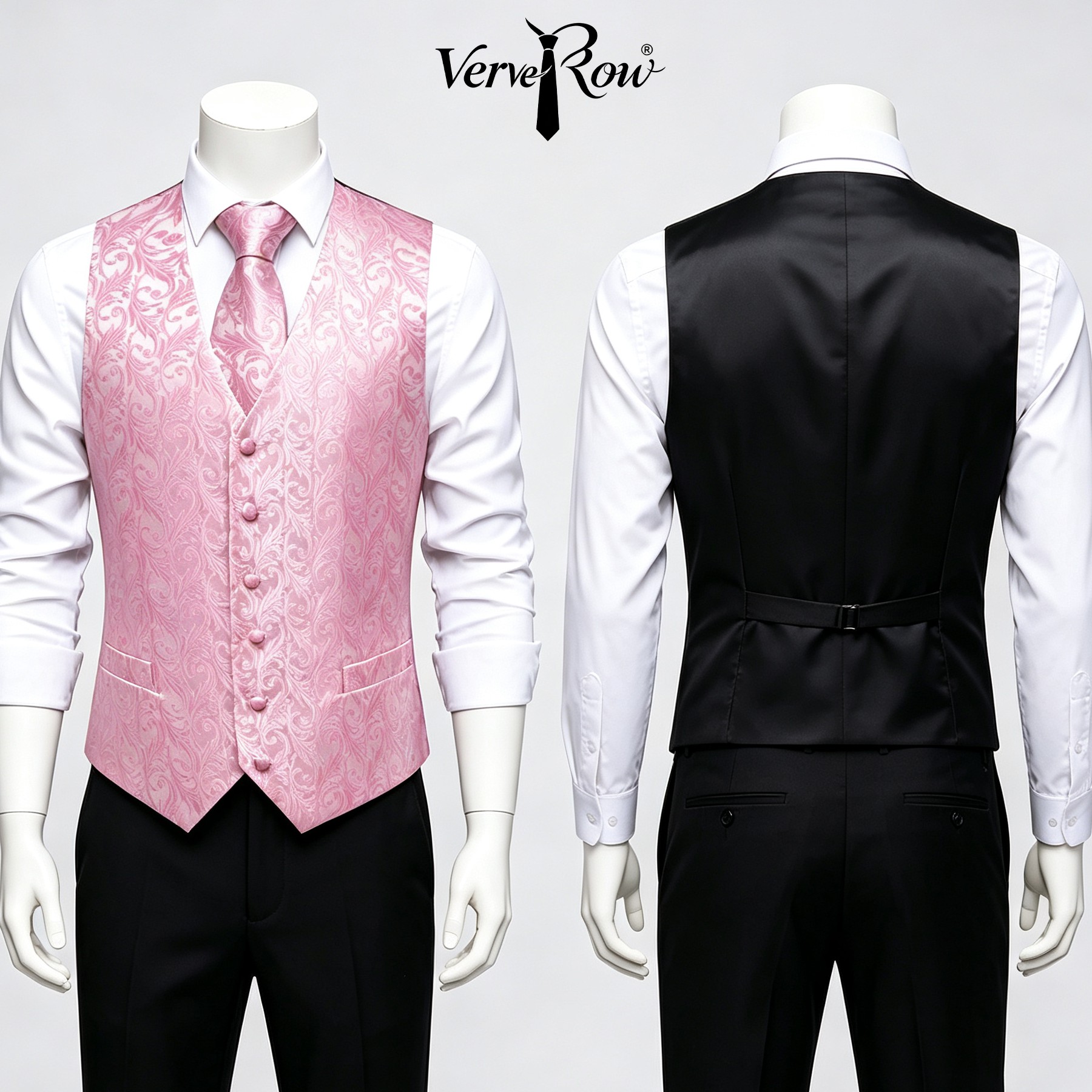 Cravatta rosa da uomo, fazzole - Men Formal Wear Pink recensione e prezzo